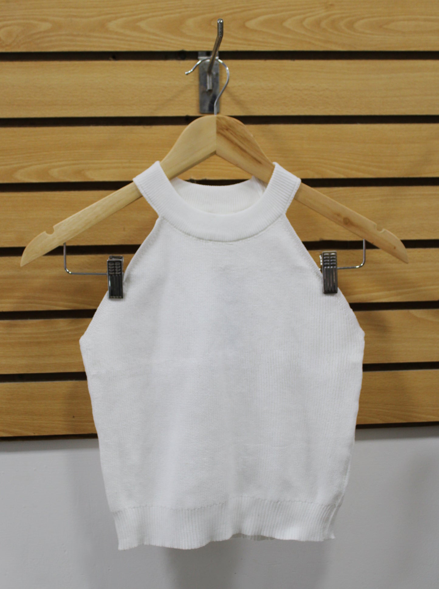 Blusa sin Mangas HJKK Blanca Talla G