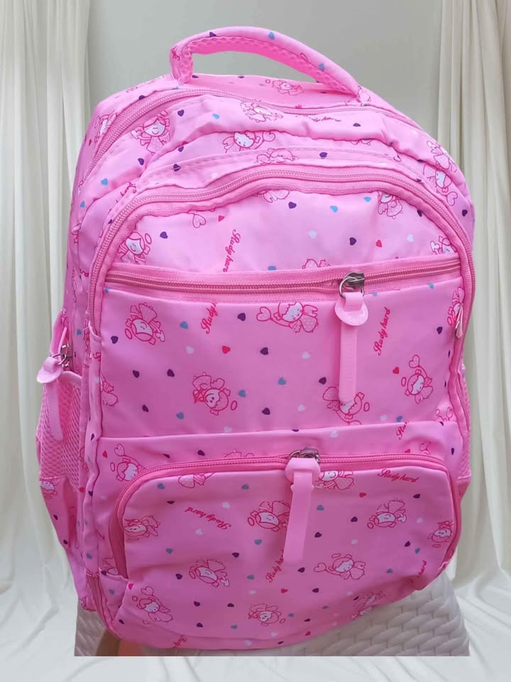 MOCHILA NIÑA ROSADA ESTAMPADO ANGELITAS