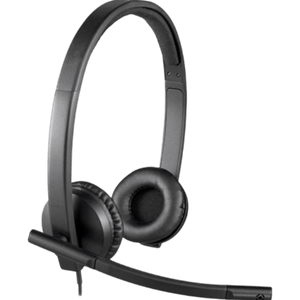 LOGITECH H570E WIRED HEADSET, STEREO HEADPHONES WITH NOISE-CANCELLING MICROPHONE