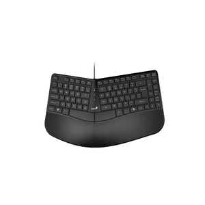 TECLADO GENIUS ERGO KB-700 NEGRO USB TECLA COPILOT MULTIMEDIA REPOSAMANOS WIN 10 11 MAC OS 10.
