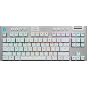 TECLADO MECANICO LOGITECH GAMER G915 TKL RGB MECANICO SWITCH GL TACTIL WIRELESS BLANCO