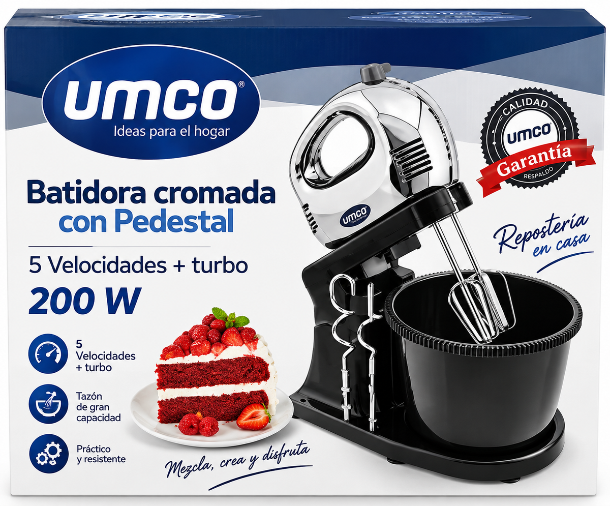 Batidora de Pedestal Umco 5VL 200 W Cromada