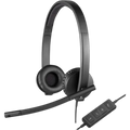LOGITECH H570E WIRED HEADSET, STEREO HEADPHONES WITH NOISE-CANCELLING MICROPHONE