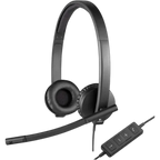 LOGITECH H570E WIRED HEADSET, STEREO HEADPHONES WITH NOISE-CANCELLING MICROPHONE