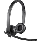 LOGITECH H570E WIRED HEADSET, STEREO HEADPHONES WITH NOISE-CANCELLING MICROPHONE