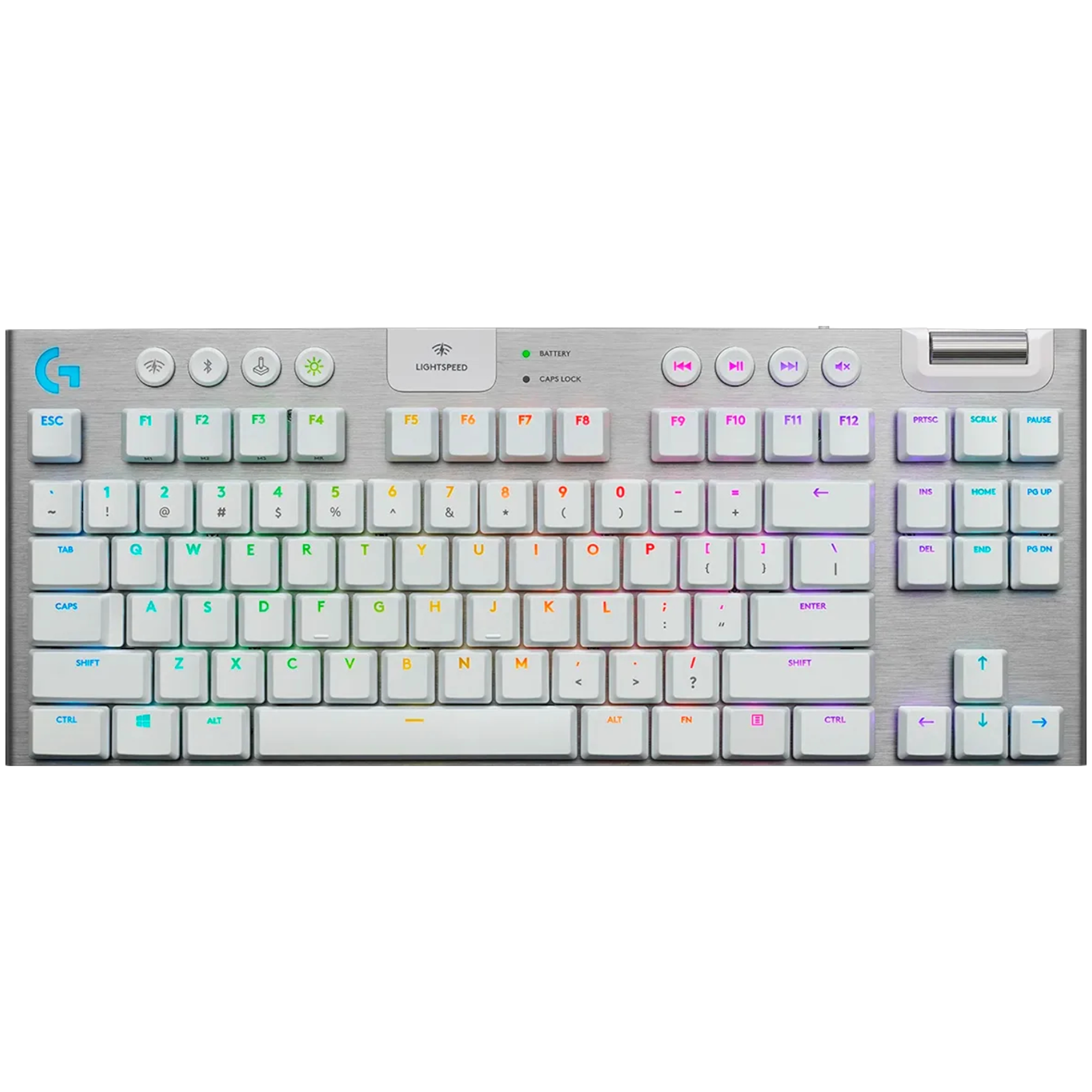 LOGITECH G915 GAMING MECHANICAL KEYBOARD TKL RGB MECHANICAL SWITCH GL TOUCH WIRELESS WHITE