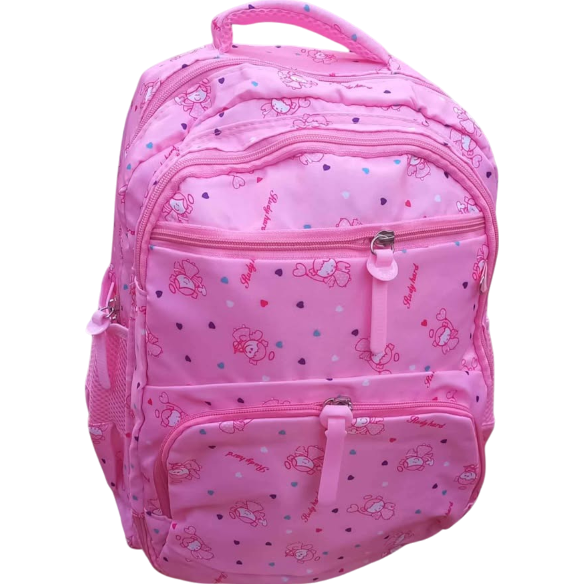 MOCHILA NIÑA ROSADA ESTAMPADO ANGELITAS