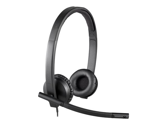 LOGITECH H570E WIRED HEADSET, STEREO HEADPHONES WITH NOISE-CANCELLING MICROPHONE