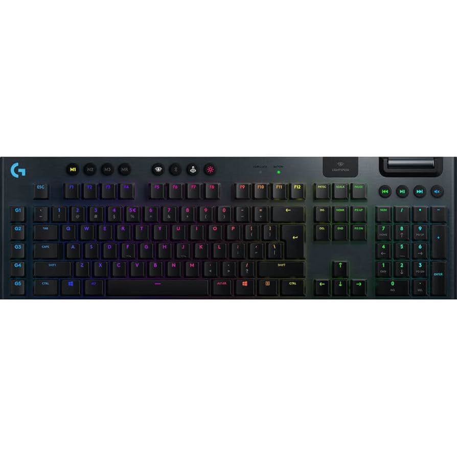 LOGITECH GAMING G915 WIRELESS RGB LIGHTSPEED FOR GAMING MECHANICAL KEYBOARD BLACK