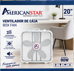 Ventilador de Mesa Americanstar 3VL con Aspas Plásticas Blanco