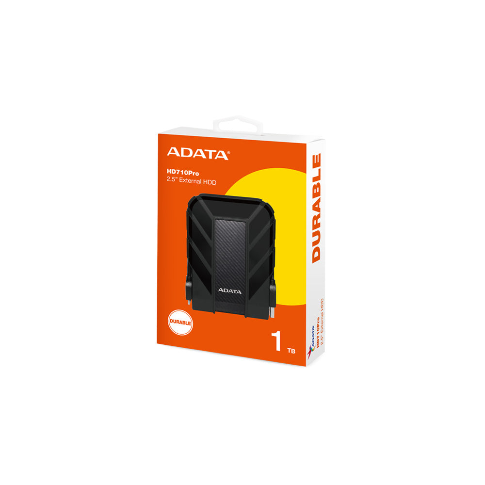 DISCO EXTERNO ADATA HD710P 1TB NEGRO USB3.1, IP68, AGUA, POLVO, MIL-STD-810G 516.6 GOLPES