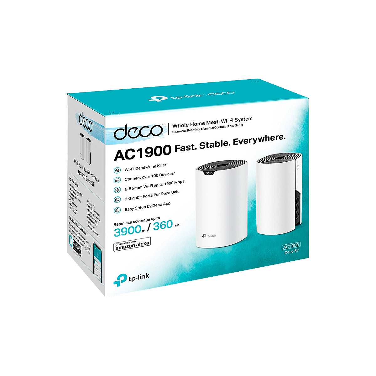 DECO TP-Link Wifi Mesh Inteligente Doble Banda AC-1900 2 PACK