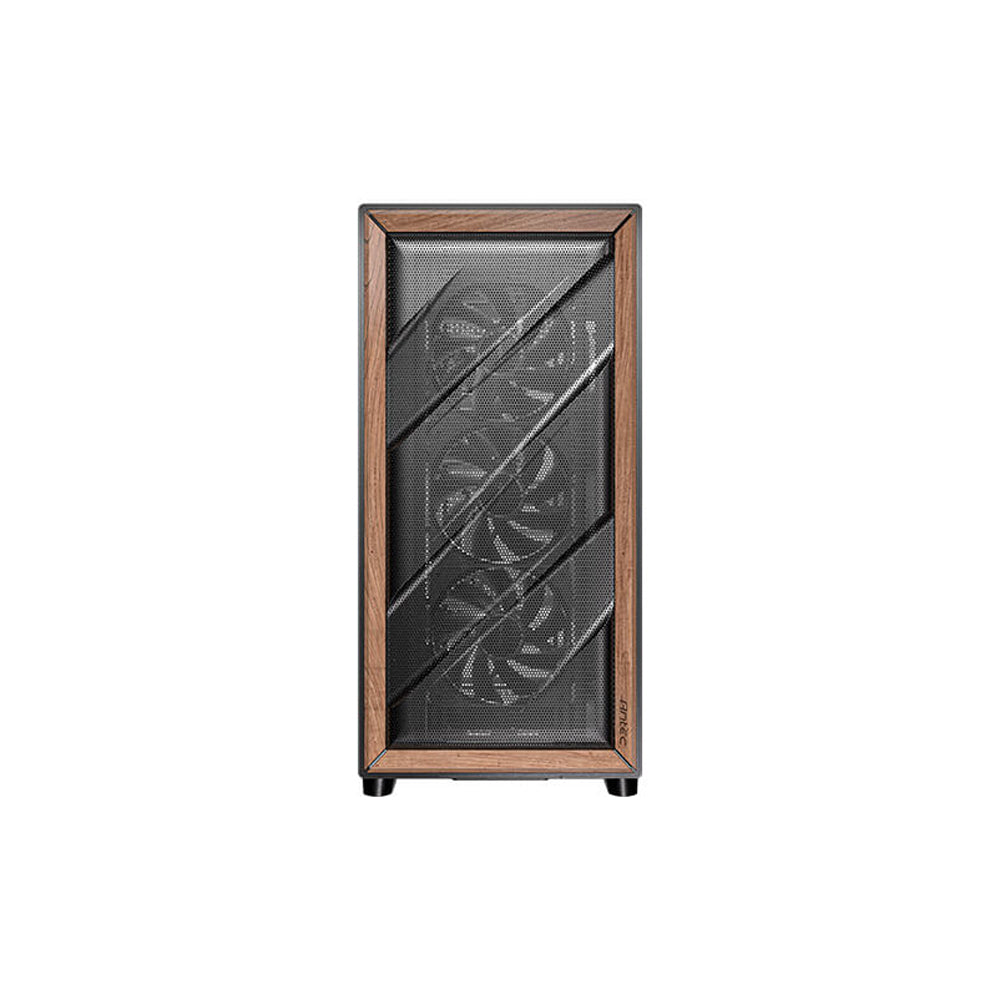 CASE ANTEC/FLUX WOOD BLACK MID TOWER 3X120MM IN FRONT 1X120MM REVERSE FAN 1X140MM REAR