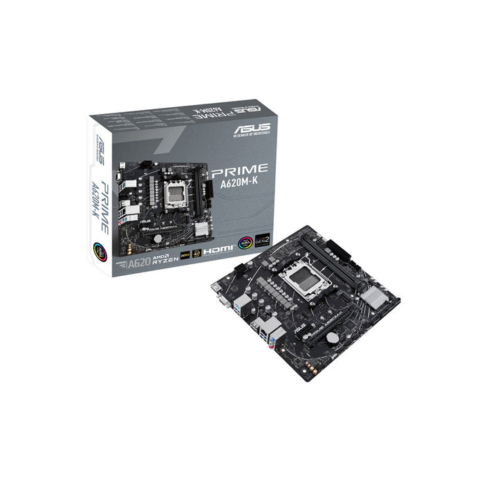 Placa Madre ASUS PRIME A620M-K CSM AM5 DDR5 Micro-ATX | AMD Ryzen Serie 7000