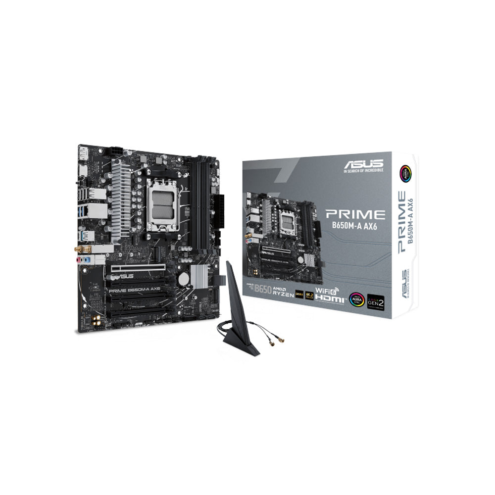 MAINBOARD/ASUS PRIME B650M-A AX6 II AM5 WIFI 6 DDR5 PCIE 5.0 90MB1J90-M0EAY0