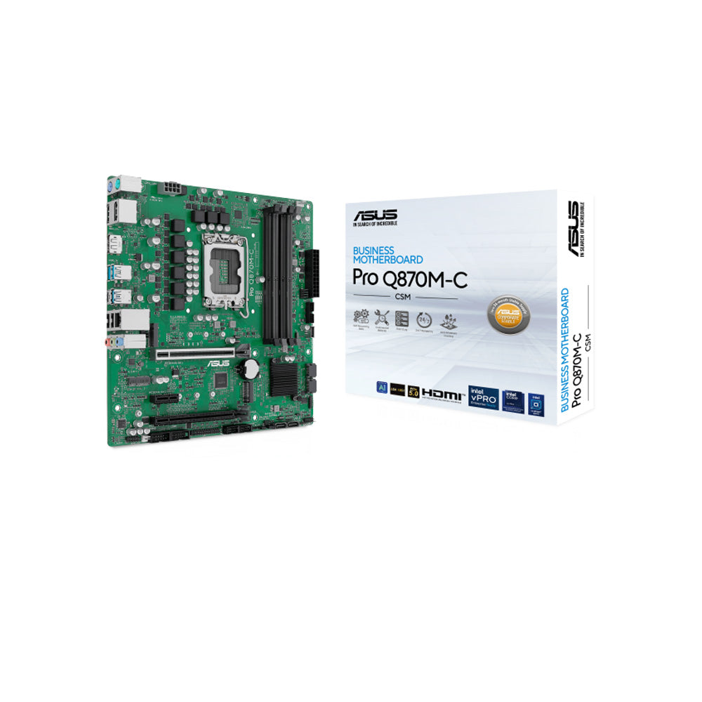 MAINBOARD/ASUS PRO Q870M-C-CSM LGA1851 MICRO ATX 4 SLOTS DDR5 2XHDMI 2XDP 90MB1KEP-M0EAYC