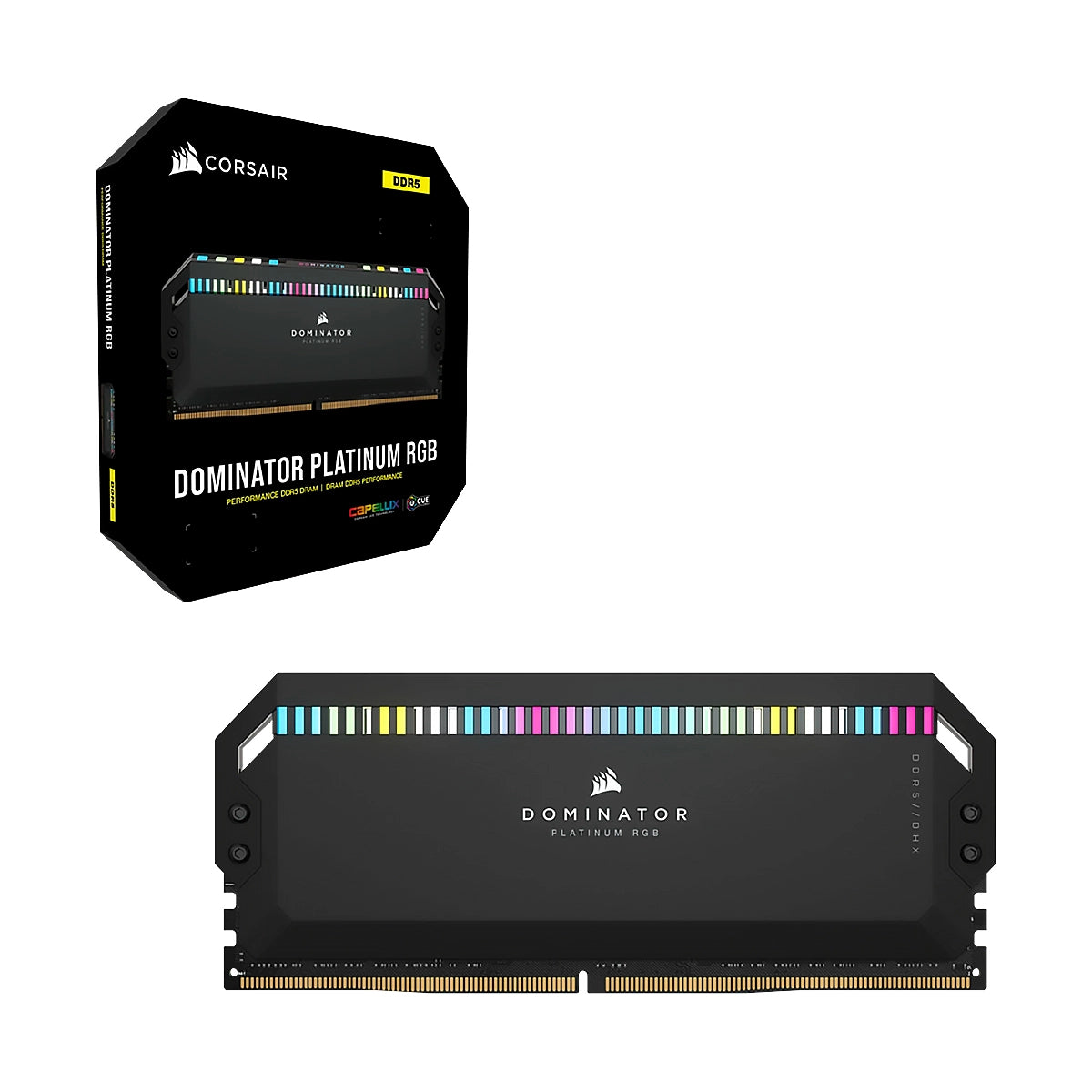 DIMM RAM CORSAIR DOMINATOR PLATINUM RGB 32GB (2X16GB) DDR5 6400MHZ C32 BLACK