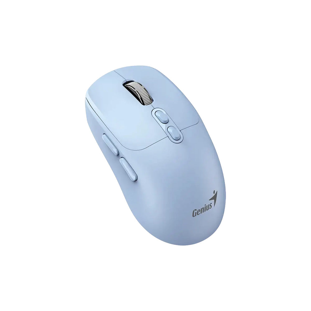 MOUSE GENIUS/NX-8080S WIRELESS Y BT AZUL/AI COPILOT /7 BOTONES /1600 DPI /PILA AA /WIN MAC CHROM