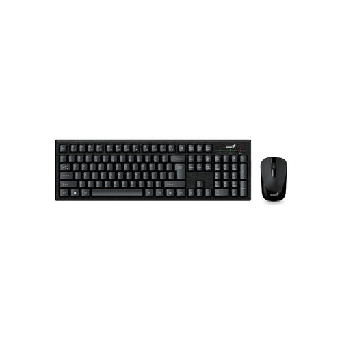 COMBO TECLADO Y MOUSE GENIUS KM-8101 WIRELESS NEGRO/RF 2.4GHZ /INDICADOR DE BATERIA/PILAS AA X 2