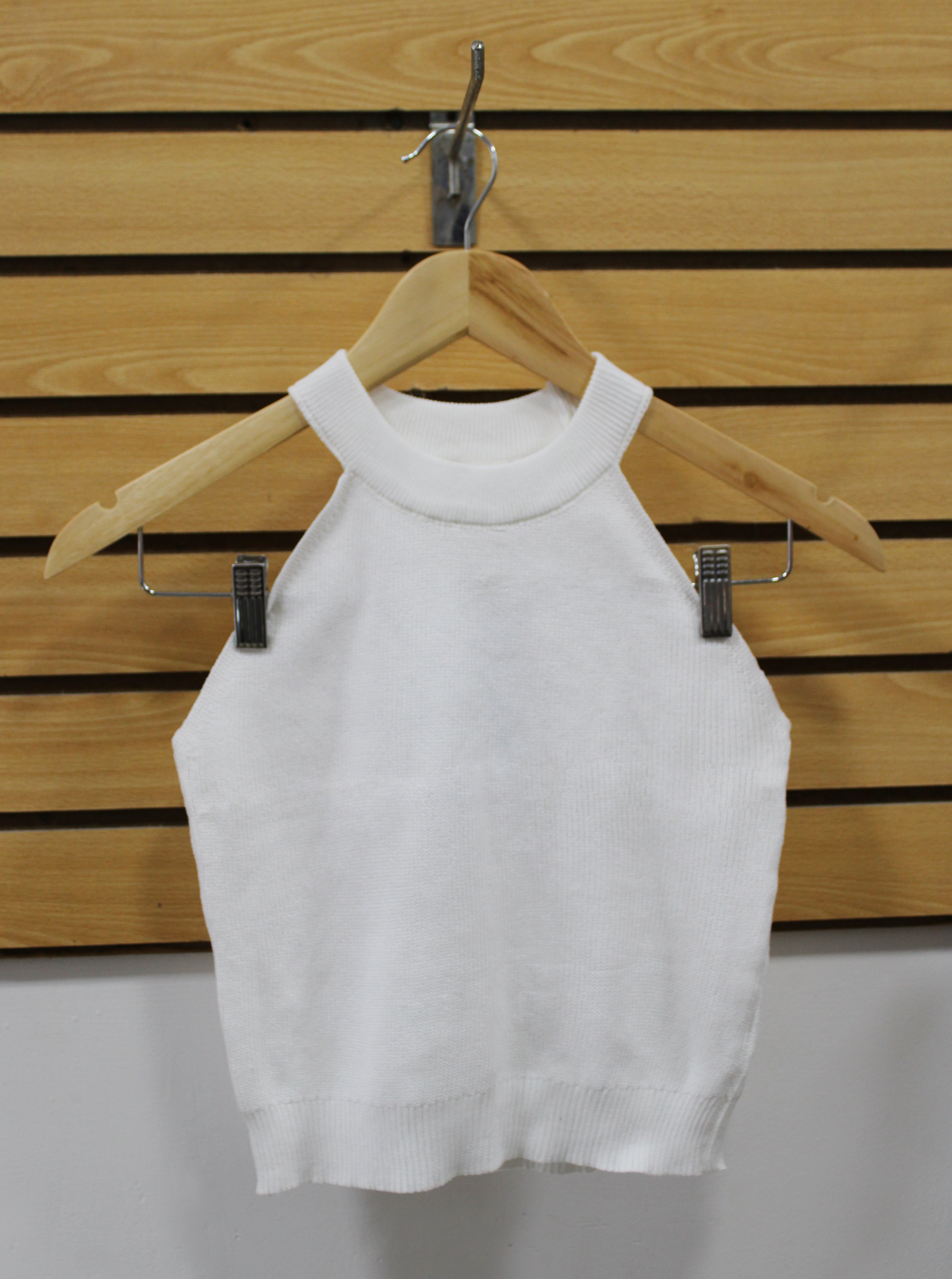 Blusa sin Mangas HJKK Blanca Talla G