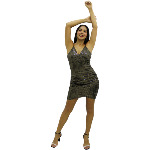 VESTIDO DE TIRAS Y LENTEJUELAS