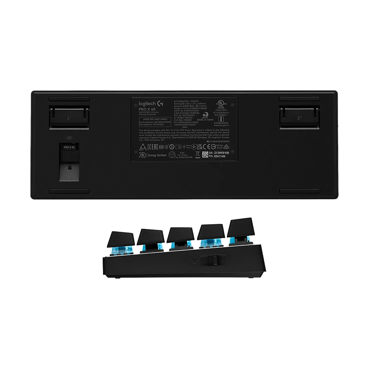 LOGITECH G PRO X 60 LIGHTSPEED WIRELESS GAMING ULTRA COMPACT TKL MECHANICAL RGB BLACK KEYBOARD
