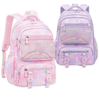 GIRL'S BACKPACK WITH DOUBLE POCKET, LILAC