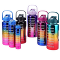ONE LITER BOTTLE IN BLUE, GOLD AND FUCHSIA
