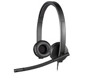 LOGITECH H570E WIRED HEADSET, STEREO HEADPHONES WITH NOISE-CANCELLING MICROPHONE