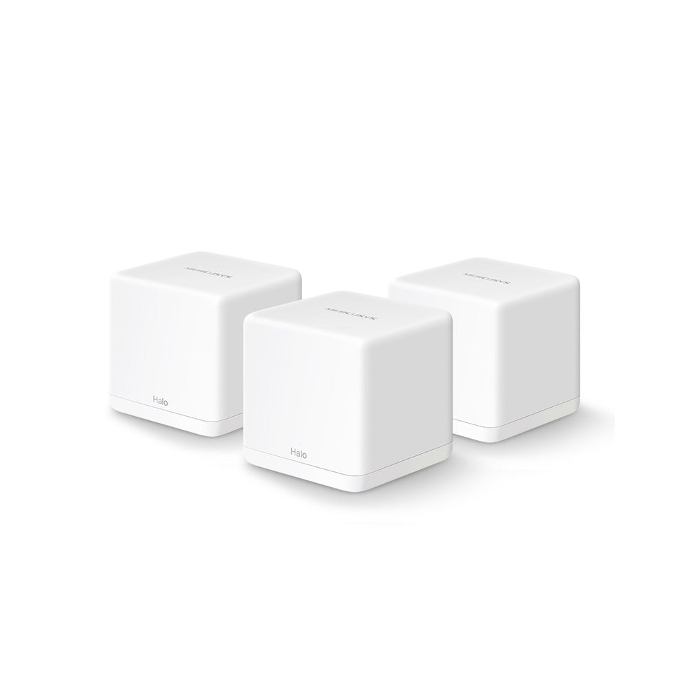 ROUTER MERCUSYS HALO H30G (3-PACK) SISTEMA WIFI DE MALLA AC1300/2 PTOS. RED/100 DISPOSITIVOS