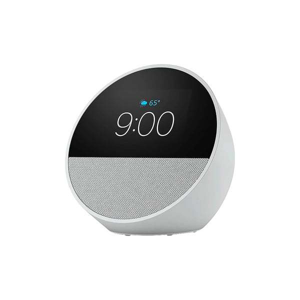 PARLANTE AMAZON ECHO SPOT SMART ALARM CLOCK WITH VIBRANT SOUND AND ALEXA WHITE