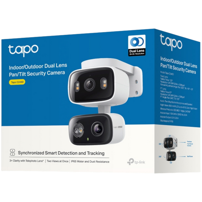 CAMARA TPLINK/TAPO C246D/ DOBLE LENTE 2K/ VISION NOCTURNA A COLOR