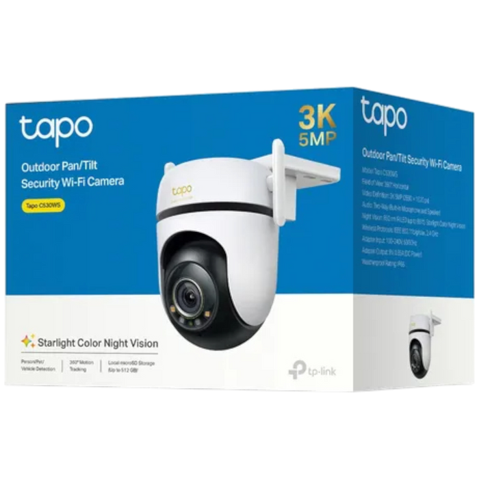 CAMARA TPLINK/TAPO C530WS/360 GRADOS/IP66/5MP/DETEC. IA/VISION NOCTURNA  COLOR /AUDIO BI/IP6/512GB