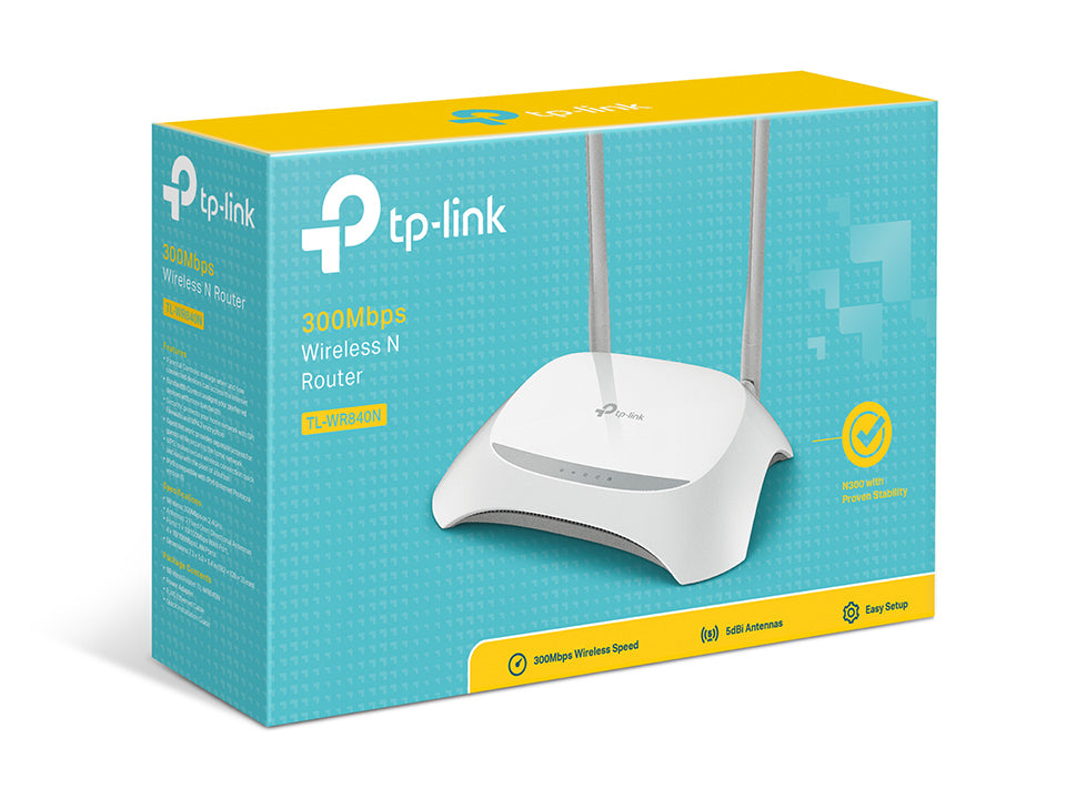 ROUTER TP-LINK TL-WR840N N300, 2 ANT., 4 PUERTOS FE