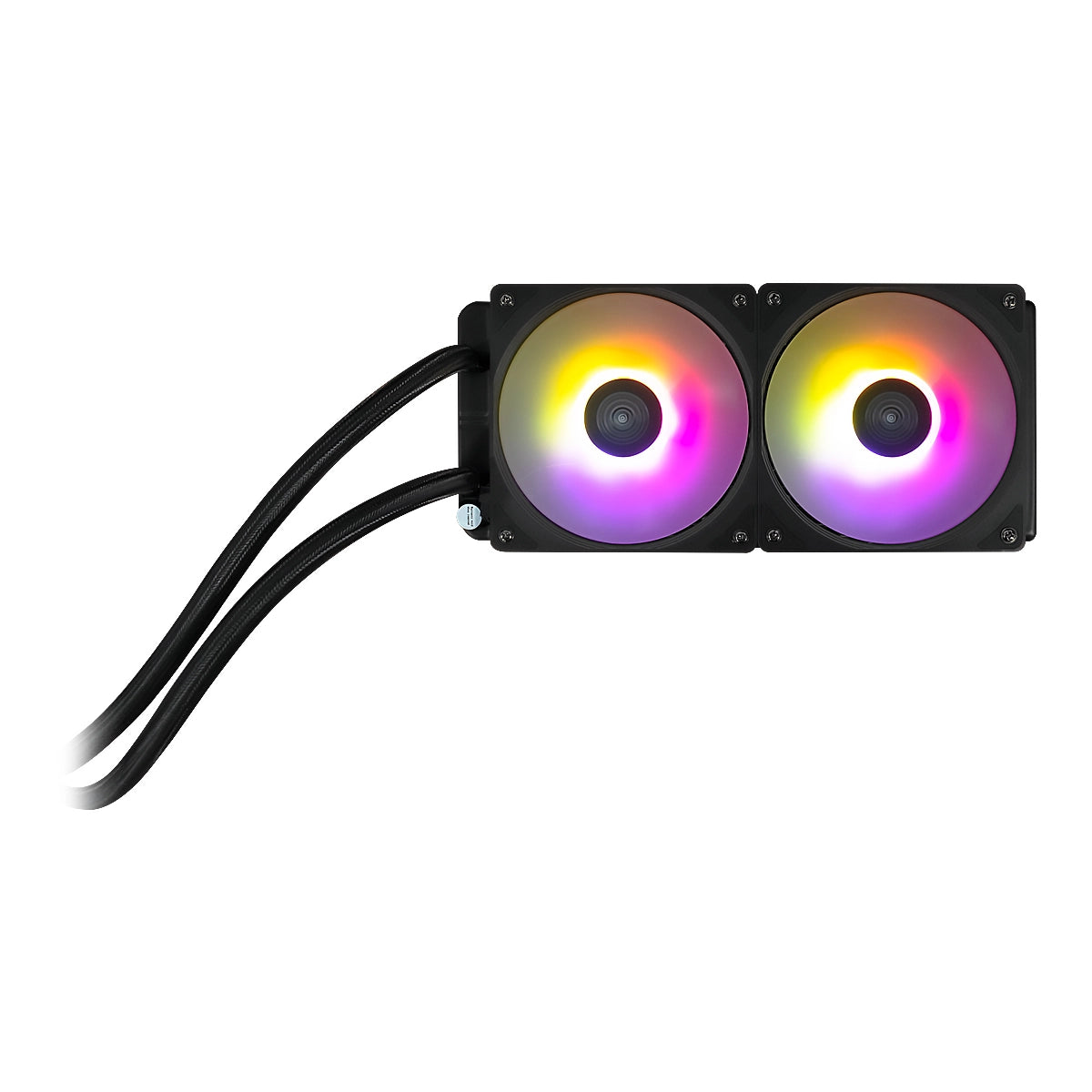 COOLER QUASAD QL SERIES QL-420 RGB 2X120MM LED SINGLE PACK - BLACK