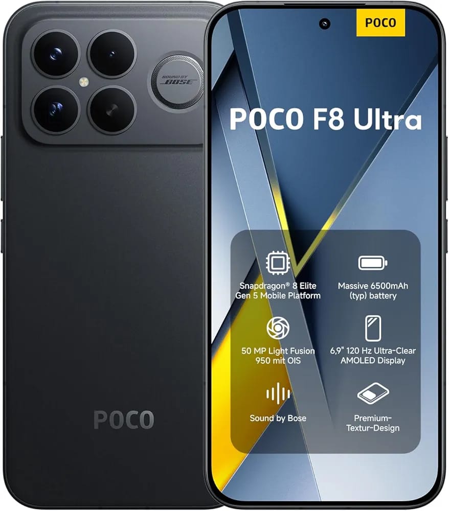 Xiaomi Poco F8 Ultra 16GB RAM 512GB | Snapdragon 8 Elite · AMOLED 6.9" 120Hz · Batería 6500mAh · Guayaquil