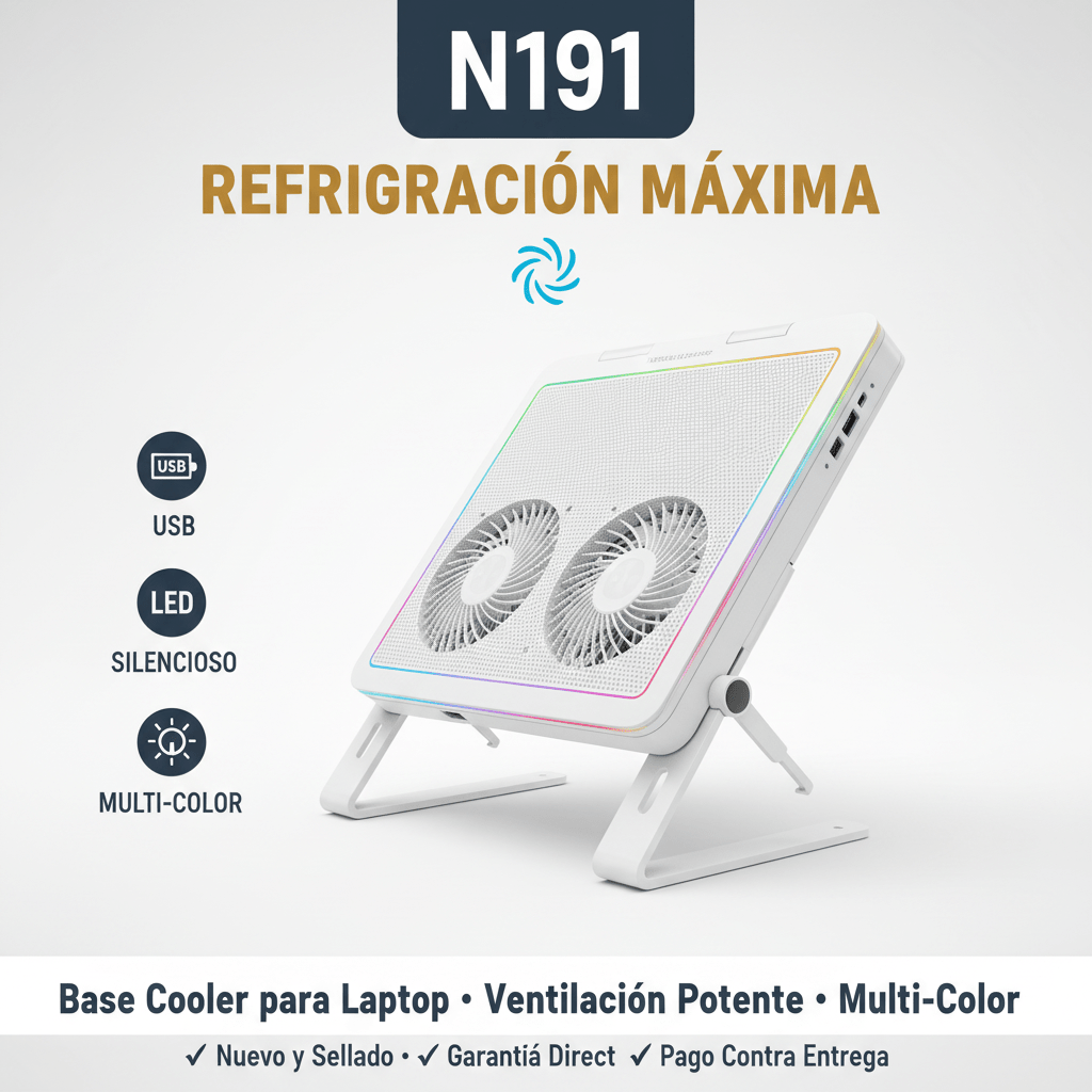 Base Cooler para Laptop N191 – Refrigeración Máxima y Juego de tintas hp 🌀 Accesorio en Guayaquil Ecuador - NEW STORE
