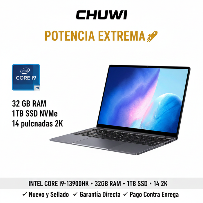 CHUWI CoreBook X Core i9 - Fondo Blanco