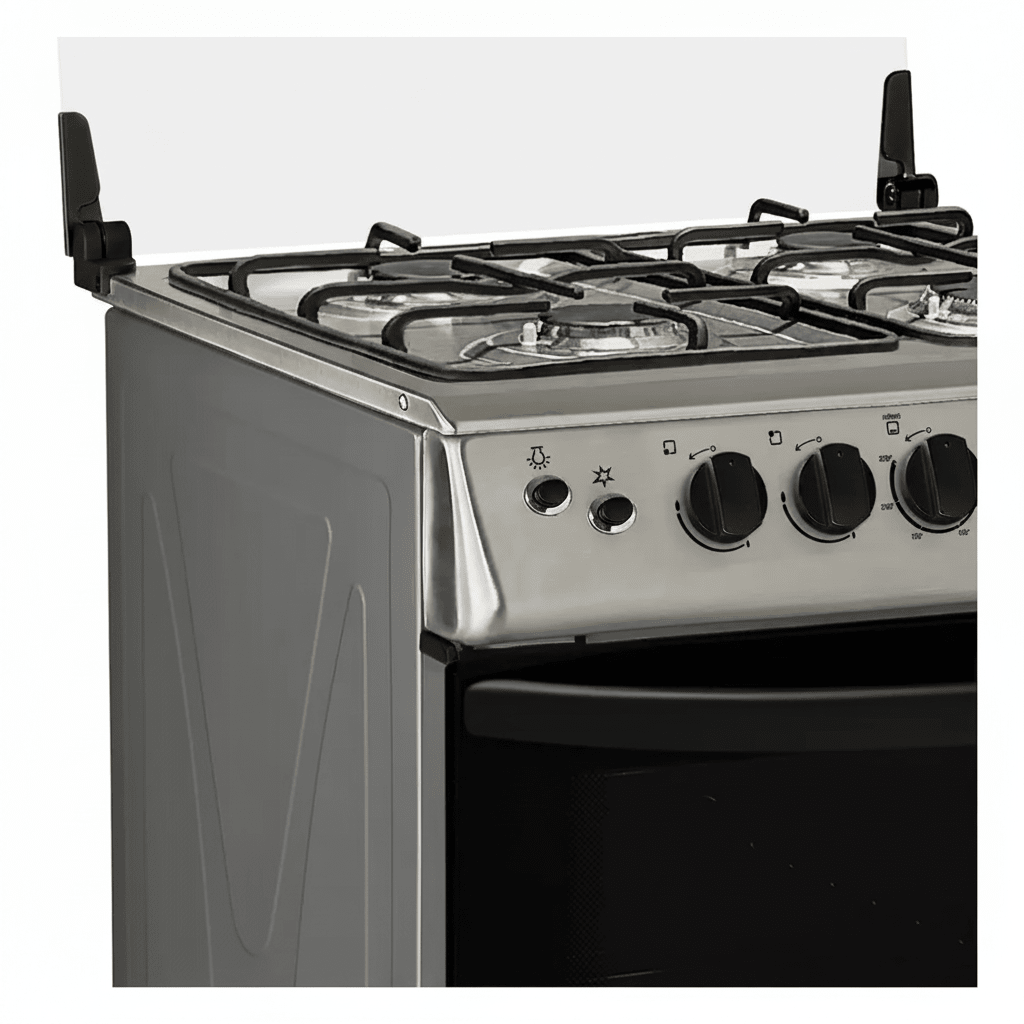 Cocina a Gas 24" — 4 Quemadores + Grill | Ecoline BIANCA Silver Cocinas en Guayaquil Ecuador - NEW STORE