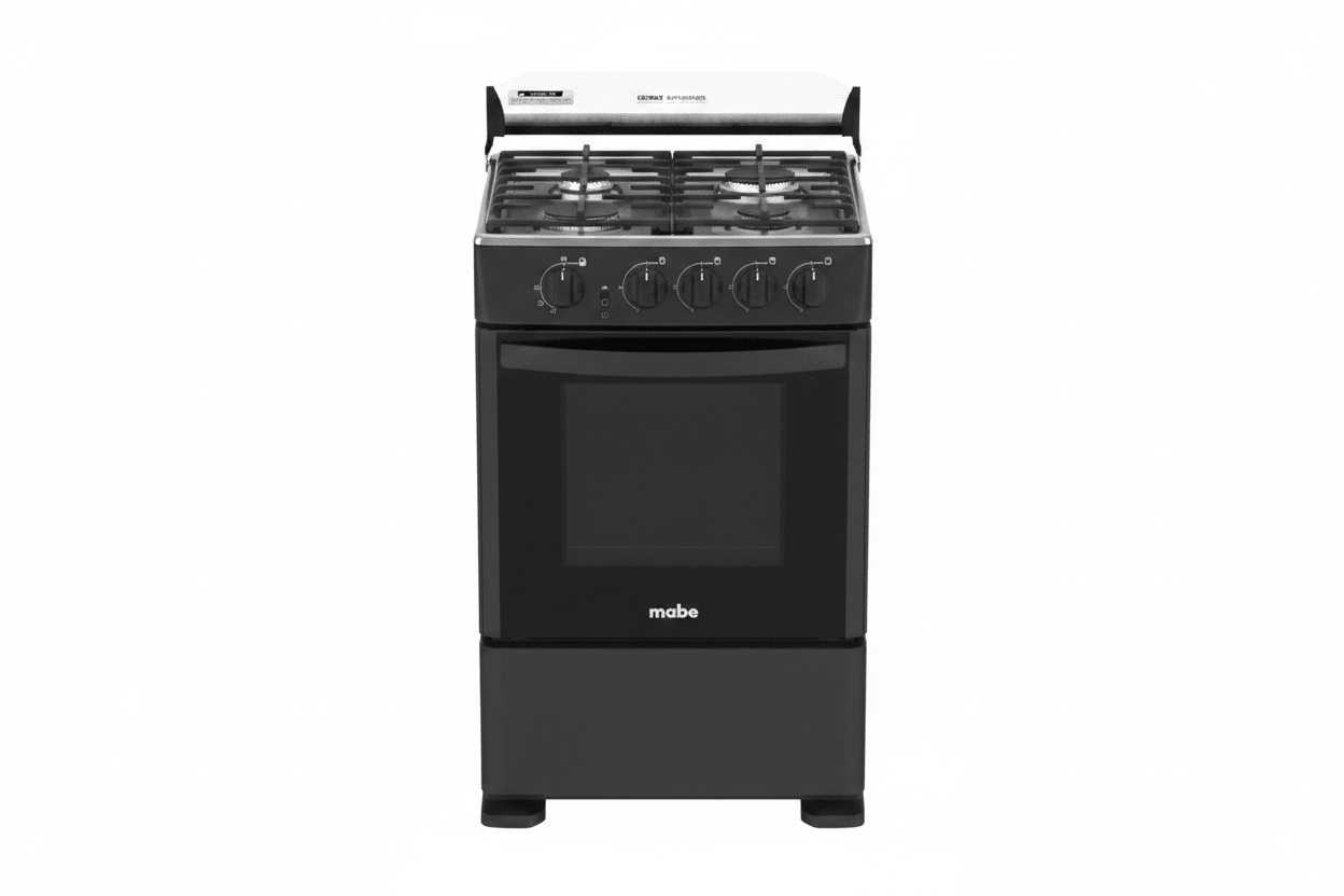 Cocina a Gas Mabe | 4 Quemadores | Acero Inoxidable Negro 21.5" Cocinas en Guayaquil Ecuador - NEW STORE