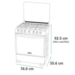 Cocina a Gas Mabe Ultimate Cooking | 6 Quemadores Sellados | Horno 109L | Acero Inoxidable | EM7610SG0 Cocinas a Gas en Guayaquil Ecuador - New Store Gye