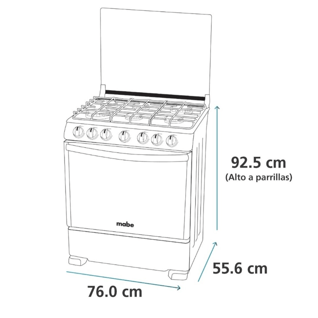 Cocina a Gas Mabe Ultimate Cooking | 6 Quemadores Sellados | Horno 109L | Acero Inoxidable | EM7610SG0 Cocinas a Gas en Guayaquil Ecuador - New Store Gye
