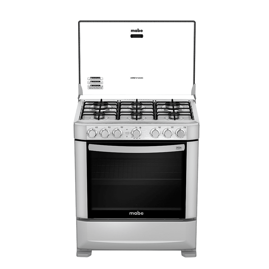 Cocina a Gas Mabe Ultimate Cooking | 6 Quemadores Sellados | Horno 109L | Acero Inoxidable | EM7610SG0 Cocinas a Gas en Guayaquil Ecuador - New Store Gye