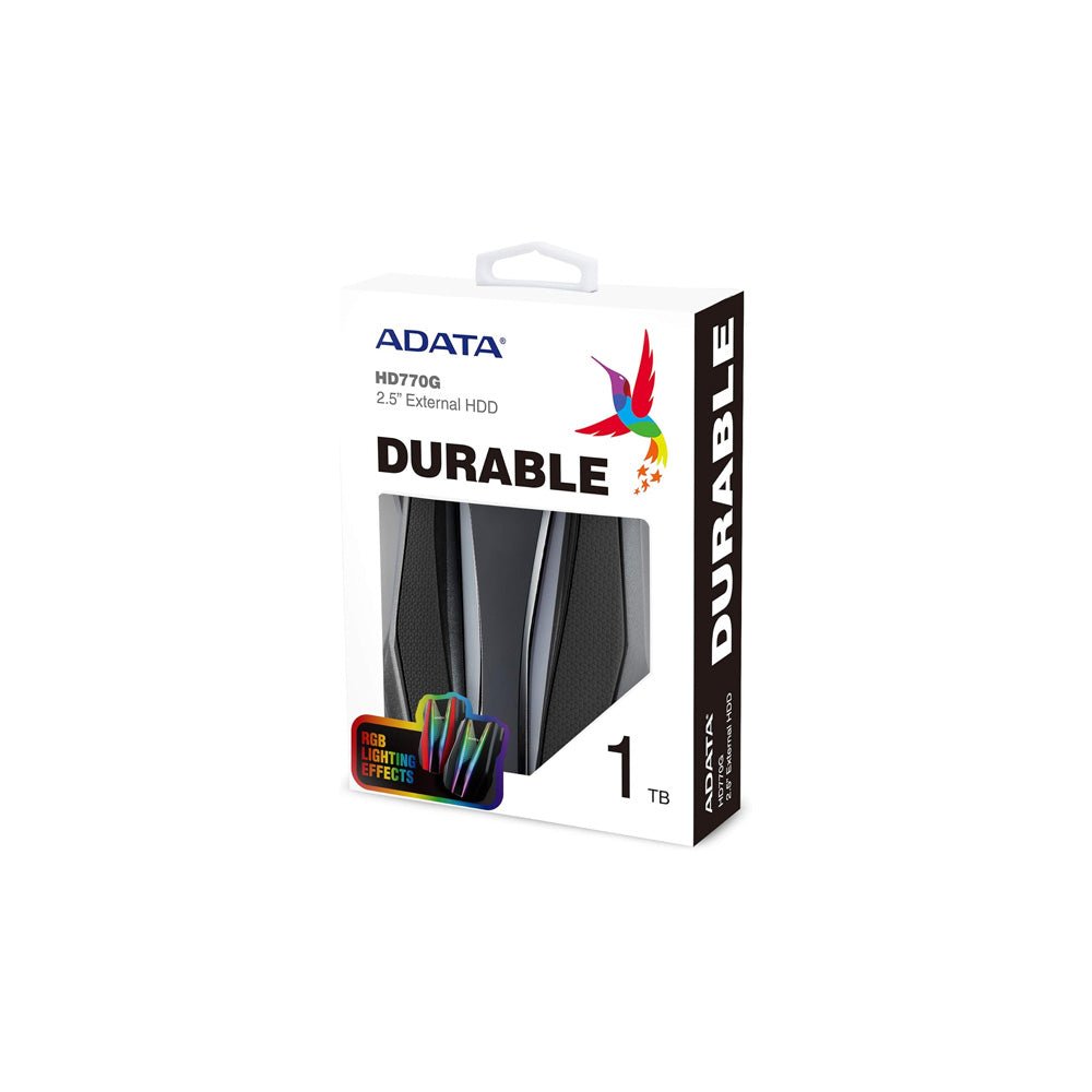 DISCO/ADATA EXTERNO HD770G BLACK 1TB MIL-STD-810 IP68RGB USB 3.2 GEN1 TECNOLOGÍA en Guayaquil Ecuador - NEW STORE