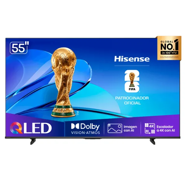 Hisense Smart TV 55" | QLED 4K · Dolby Vision · VIDAA U9 · Dolby Atmos