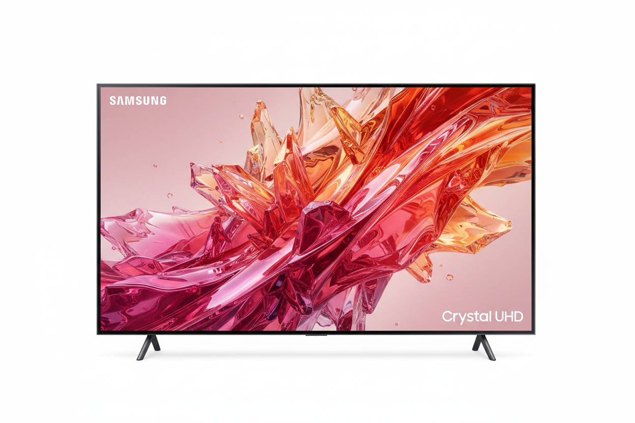 Samsung Smart TV 65 Crystal UHD 4K - Fondo blanco estudio