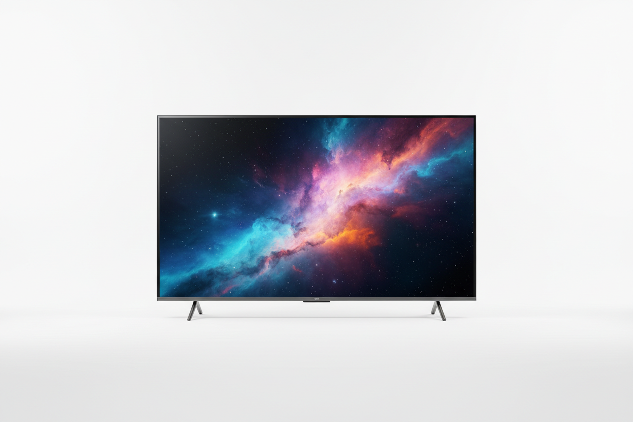 StarGold Smart TV 55 pulgadas QLED 4K fondo blanco estudio