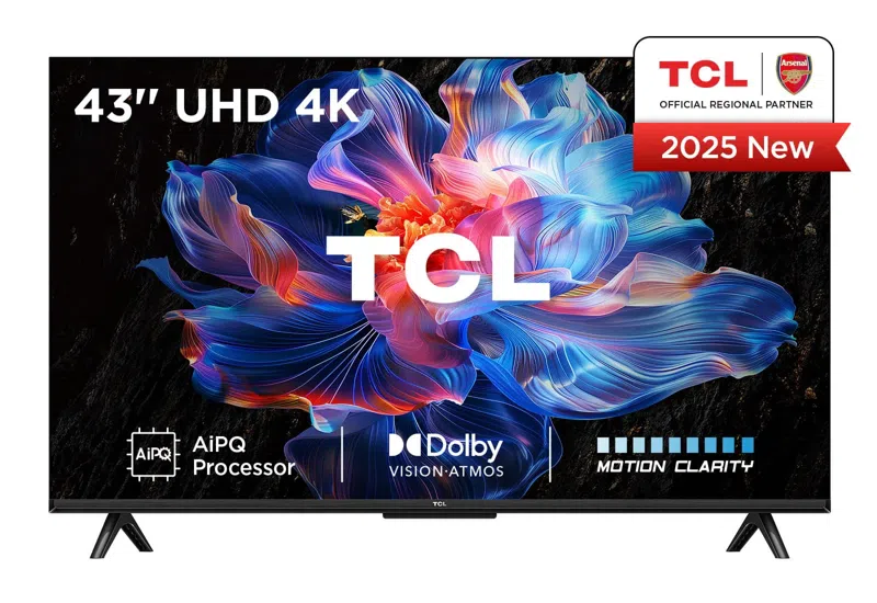 TCL Smart TV 43" | 4K UHD · Google TV · AiPQ Processor · Dolby Atmos