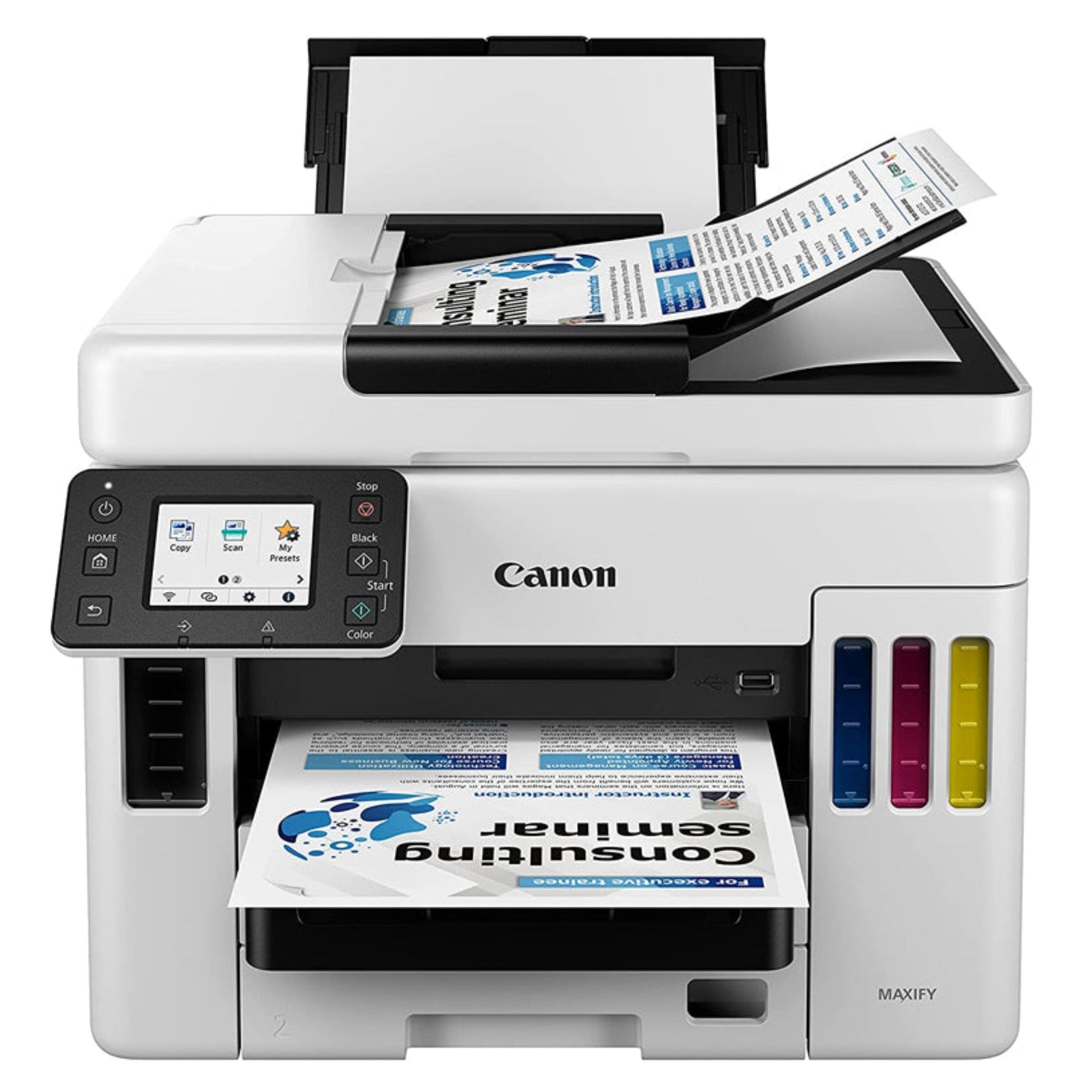 IMPRESORA CANON MEGATANK MAXIFY GX7010 MFP COLOR A4 45000 PAG 45 PPM ADF WIFI 2 BANDEJAS TINTA GI16 TECNOLOGÍA en Guayaquil Ecuador - NEW STORE