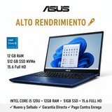 Laptop ASUS X1504VA - Fondo Blanco Specs Visibles